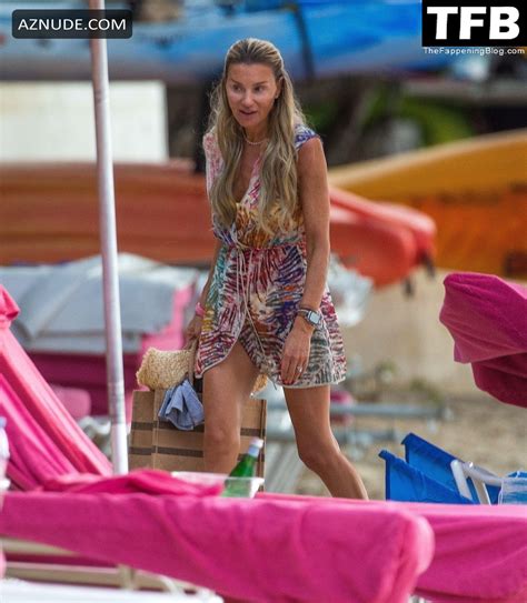 Carly Parker Sexy Seen Flaunting Her Hot Figure Wearing A Yellow Bikini On The Beach In Barbados