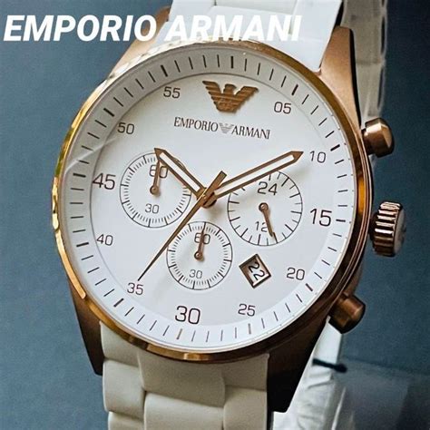 Emporio Armani 【新品未使用】emporio Armani男性腕時計クロノグラフホワイトの通販 By Lemon