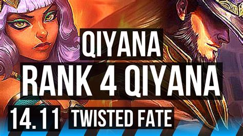 QIYANA Vs TWISTED FATE MID Rank 4 Qiyana 71 Winrate Legendary