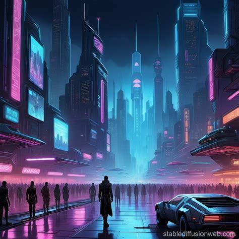 Ultra Realistic Cyberpunk Cityscape Stable Diffusion Online