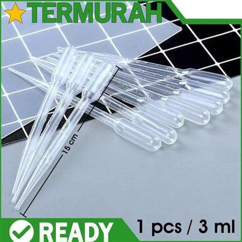 Jual Pipet Plastik Ml Panjang Cm Pipet Tetes Sedot Pcs