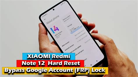 XIAOMI Redmi Note 12 Hard Reset Bypass Google Account FRP Lock