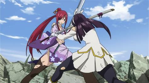 Erza Vs Kagura Vs Minerva Fairy Tail Youtube