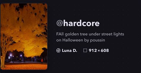 FAll Golden Tree Under Street Lights On Hardcore On Stablecog