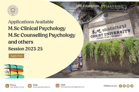 Christ University Admission is Open for MSc Clinical Psychology, MSc ...