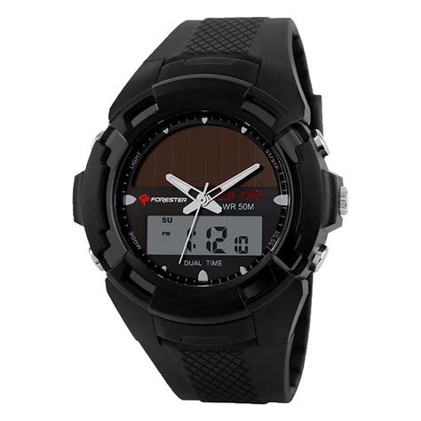 Forester Jam Tangan Digital Analog Pria JTF 1016 Tenaga Solar Free Box