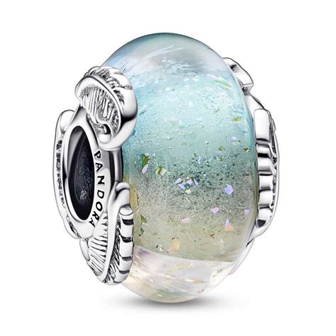 Pandora Multicolour Murano Glass Curved Feather Charm Precious