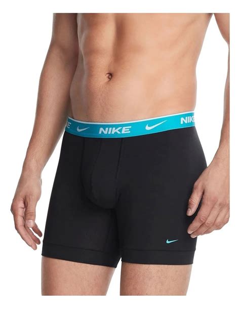 Nike Everyday Cotton Stretch Boxer Briefs 2 Pack In Black Myer