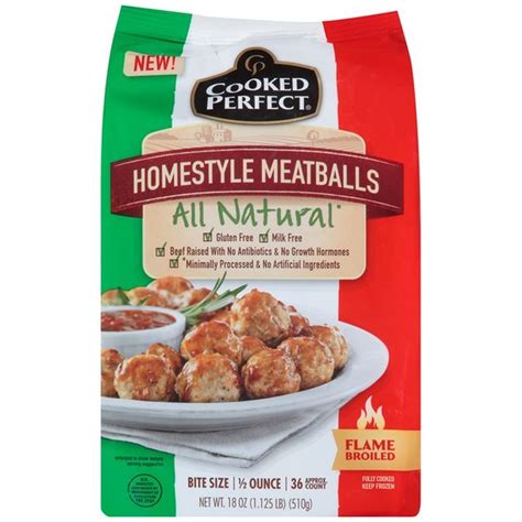 Cooked Perfect Meatballs Homestyle Bite Size 18 Oz From Kroger