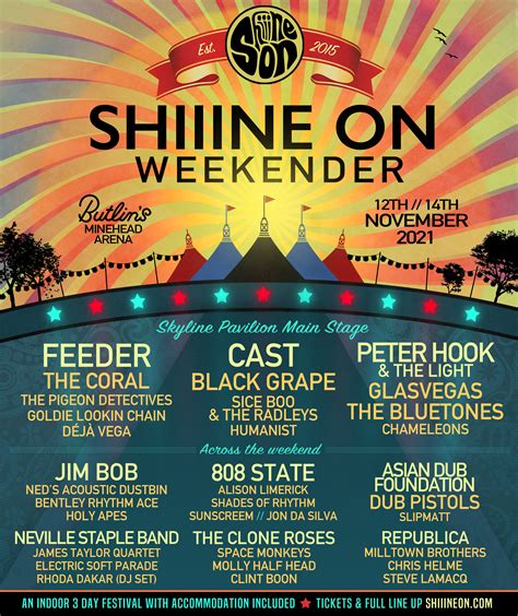 Shiiine On Weekender 2021 Line Up Announced Shiiine On