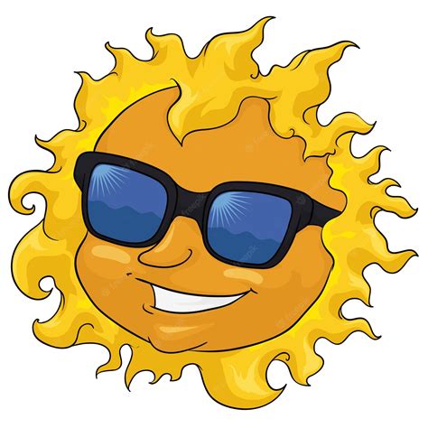 Cartoon Sun With Sunglasses