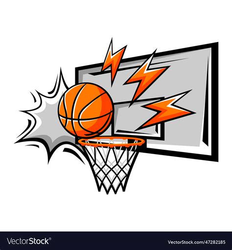 Emblem With Basketball Symbols Sport Club Label Vector Image