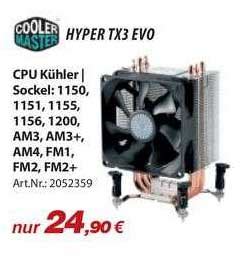 Cpu Kühler Cooler Master Hyper Tx3 Evo Angebot bei ACom PC 1Prospekte de