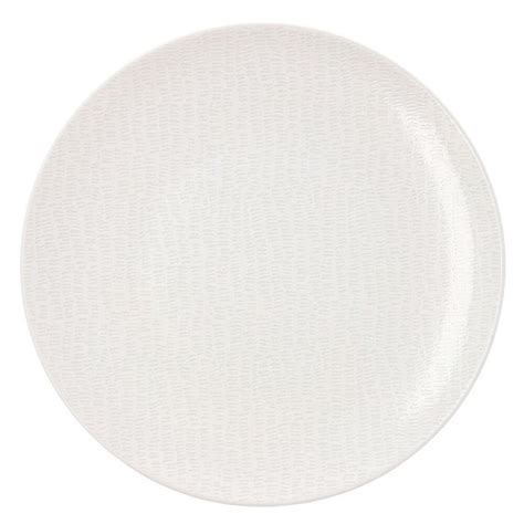 Plato Llano Ariane Ripple Cer Mica Blanco Cm Brycus