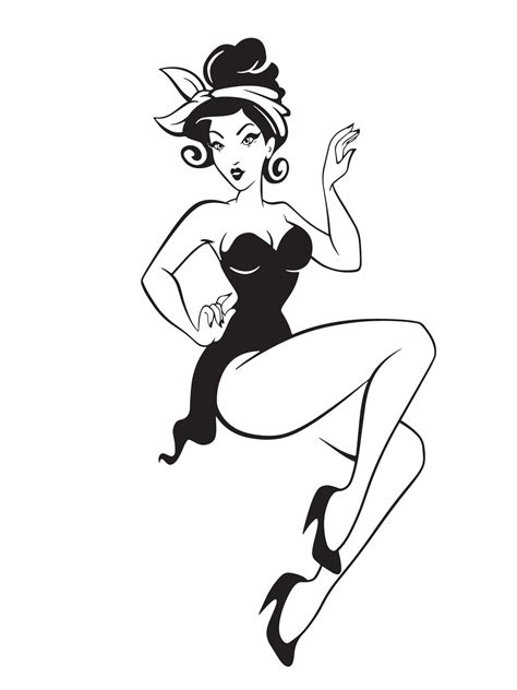 Ilustraci N De Pin Up Girl Vector Vector En Vecteezy