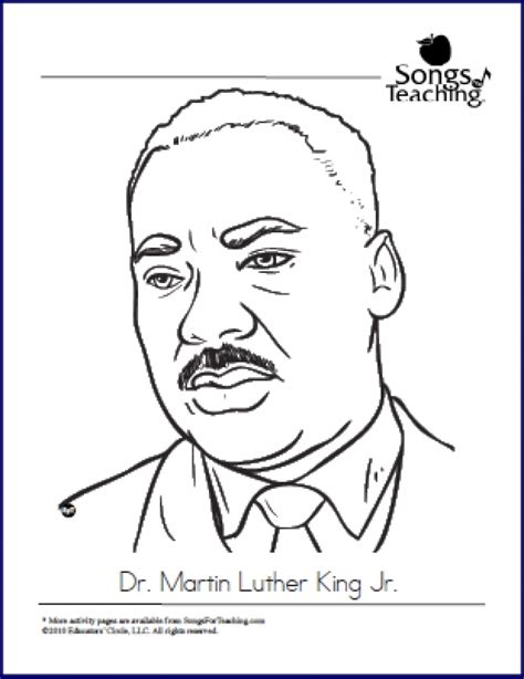 Get This Free Martin Luther King Jr Coloring Pages For Toddlers P97hr