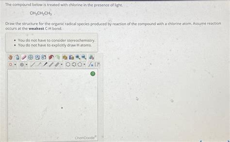 Solved The Compound Below Is Treated With Chlorine In The Chegg