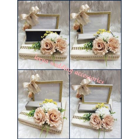 Gubahan Frame Mas Kahwin C W Bekas Rantai Lightnude Cream Shopee