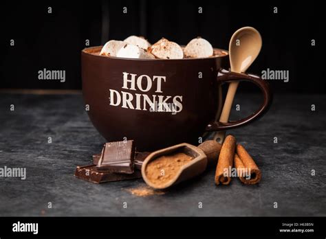 Cup Of Hot Chocolate Stock Photo Alamy