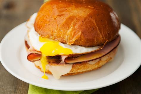 Ham Swiss And Egg Brioche Sandwich Recipe Use Real Butter