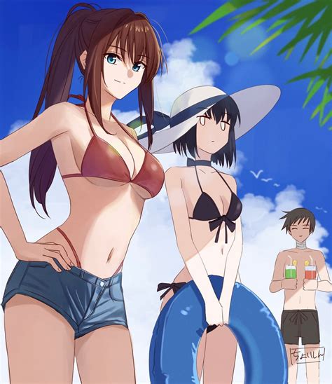 Aozaki Aoko Kuonji Alice And Shizuki Soujuurou Mahou Tsukai No Yoru