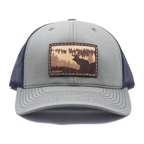 Skyline Elk Leather Patch Hat Pursuit Apparel Co