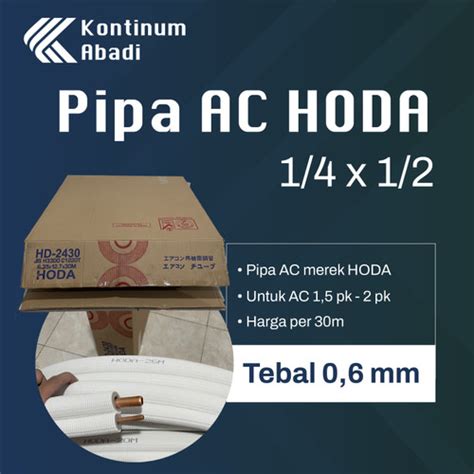 Jual Pipa Ac Hoda 14 X 12 Untuk Ac 15 Pk 2 Pk 30m Jakarta