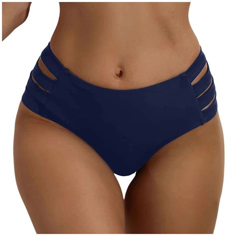 Qxutpo Womens Swimsuits Plus Size High Waist Bikini Bottoms Swim Briefs