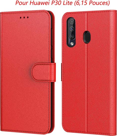 Tenphone Etui Coque Huawei P Lite Protection Etui Housse En Cuir