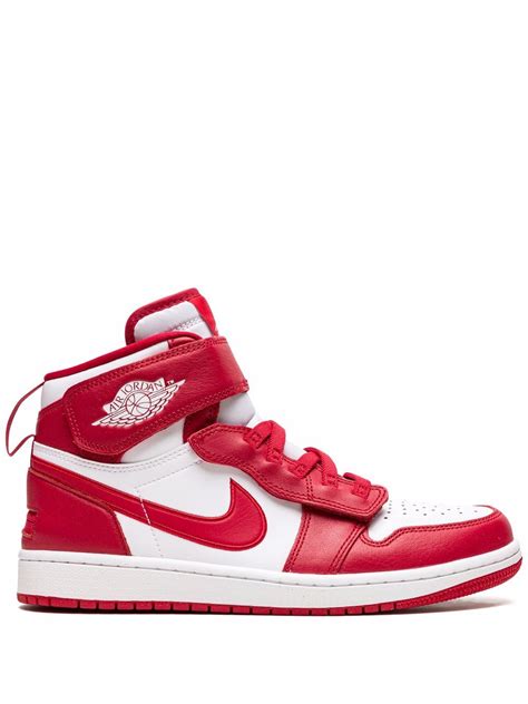 Jordan Air Jordan 1 Hi FlyEase Cardinal Red White Sneakers Farfetch