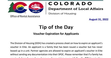 Tip Of The Day Applicant Voucher Expiration Pdf Google Drive