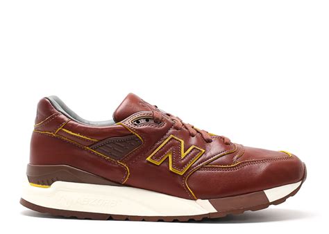 New Balance Horween Leather Co X 998 Made In Usa Brown Yellow New Balance M998dw Brown