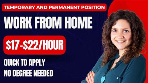 17 22hour Work From Home Temporarypermanent Positions Quick