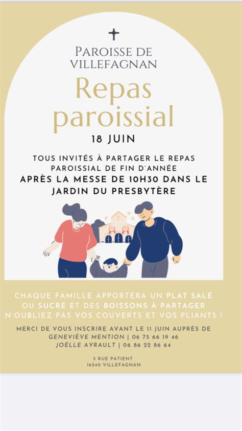 Juin Invitation Au Repas Paroissial Doyenn Nord Charente