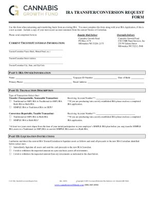 Fillable Online Ira Transfer Conversion Request Form Raub Brock Fax