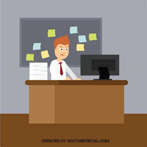 Office worker art Royalty Free Stock SVG Vector