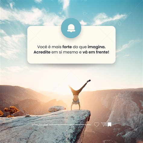 Você é Mais Forte do Que Você Imagina Frase Motivacional Social Media