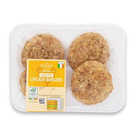 Irish Corn Fed Chicken Burgers 400g Butchers Selection Aldi Ie