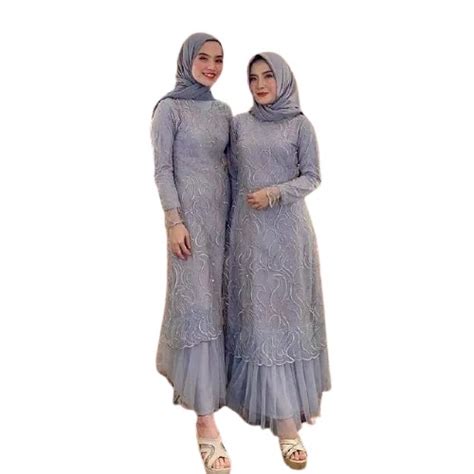 Jual TERMURAH SIZE M L XL XXL JUMBO GAMIS AURORA GAMIS BRUKAT TILE