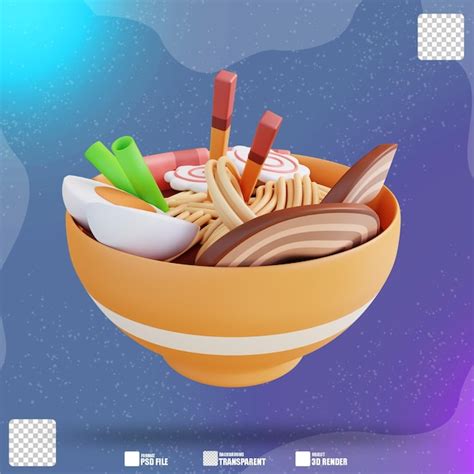 Sopa De Ramen De Ilustraci N D Archivo Psd Premium