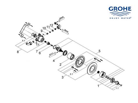 Grohe Avensys Dual Built In 34083 Ip0 Shower Spares And Parts Grohe
