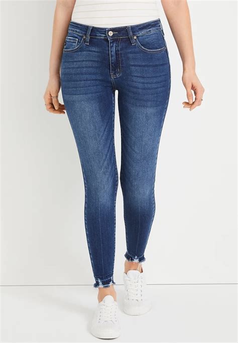 Kancan™ Skinny High Rise Ripped Hem Jean Maurices