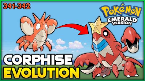 Pokemon Emerald How To Evolve Corphise Into Crawdaunt Hoenn Pokedex