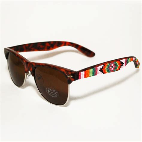 Beaded Rimless Tortoise Shell Sunglasses Beyond Buckskin Boutique