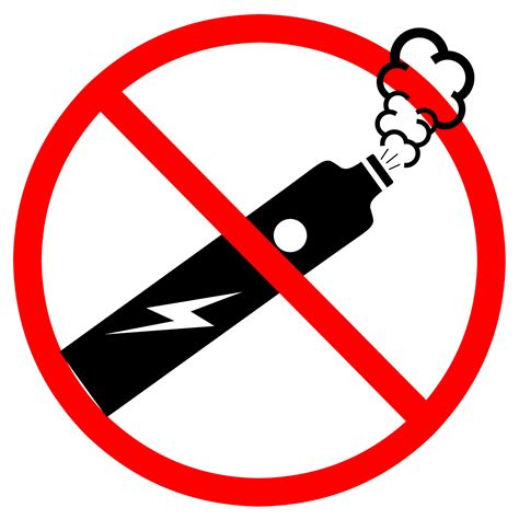 No Vaping Sign On White Background Electronic Cigarette Vaping With