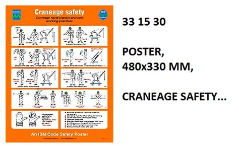 Impa 331530 Self Adhesive Poster Craneage Safety