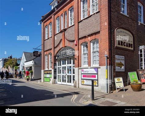 The Centre Of The Market Town Of Arundel On The South Downs In West Sussex Uk Showing Shops