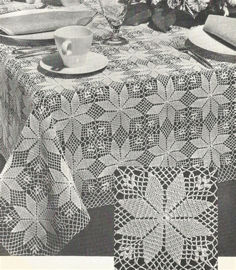 PDF Crochet Tablecloth Pattern Small Square or Large Rectangle - Etsy