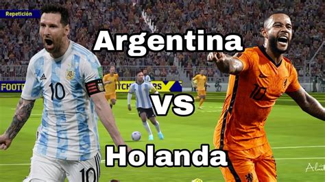 Predicción Argentina Vs Holanda Cuartos De Final Qatar 2022 Efootball Pes Mobile Youtube