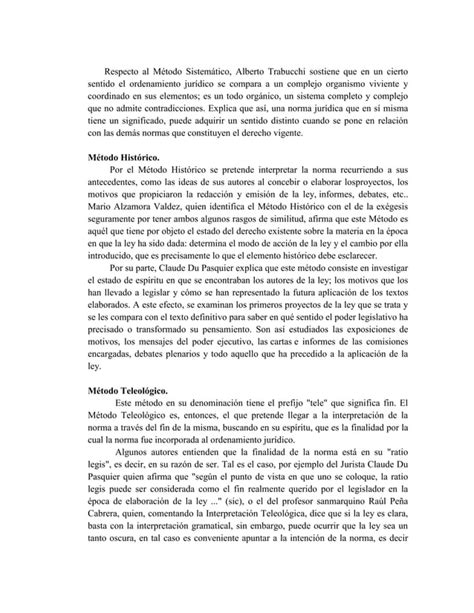 Metodos De Interpretacion Juridica Pdf